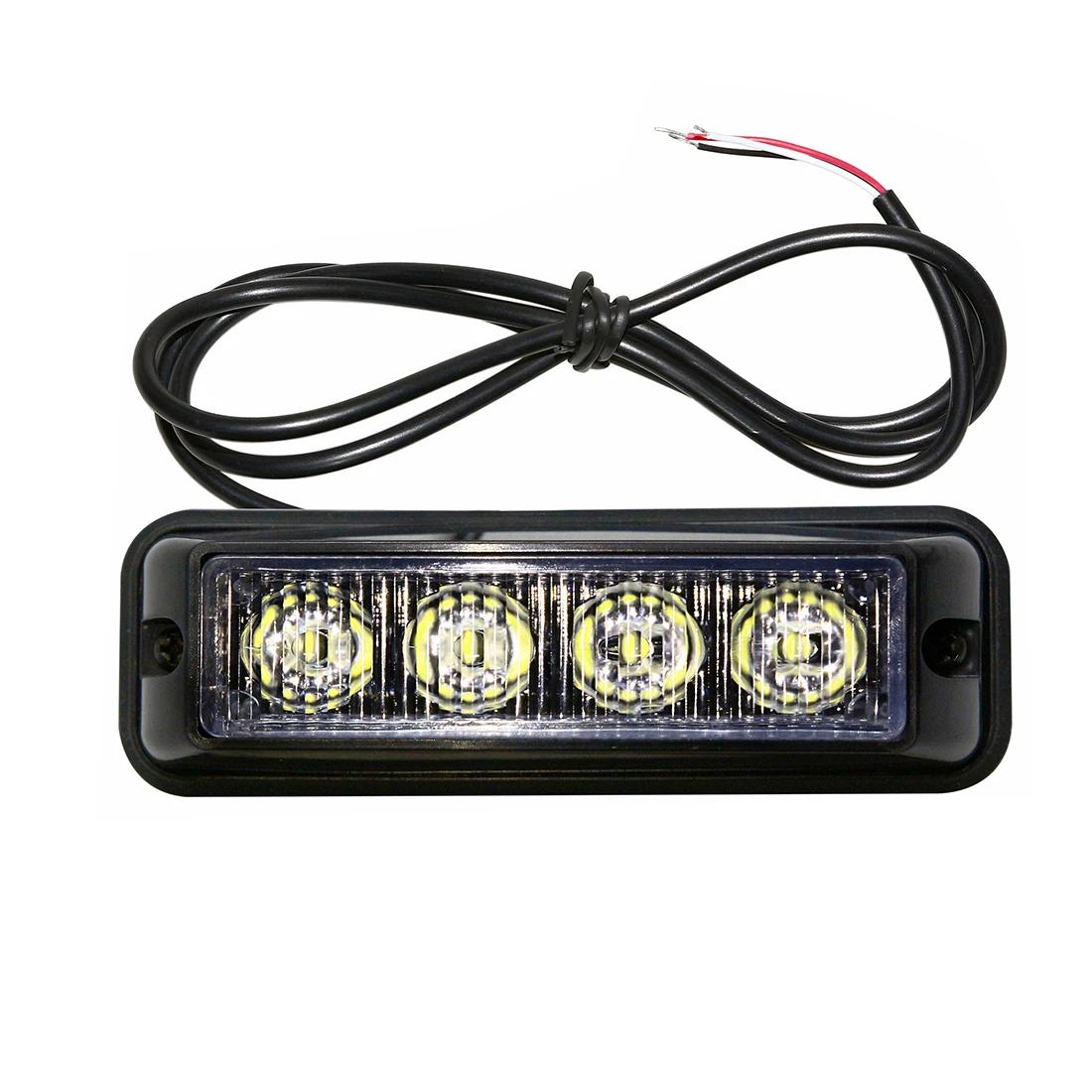 4 LED Amber Car Emergency Strobe Light Vehicle Truck Grille Flash Signal Lamp LED Flashing Width Indicator Light Beacon 12V 24V