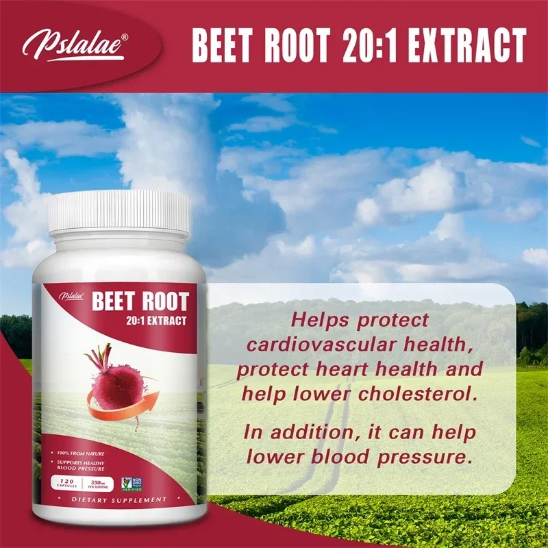 

Beet Root - Supports Blood Pressure, Athletic Performance, Digestive, Immune SystemCapsule