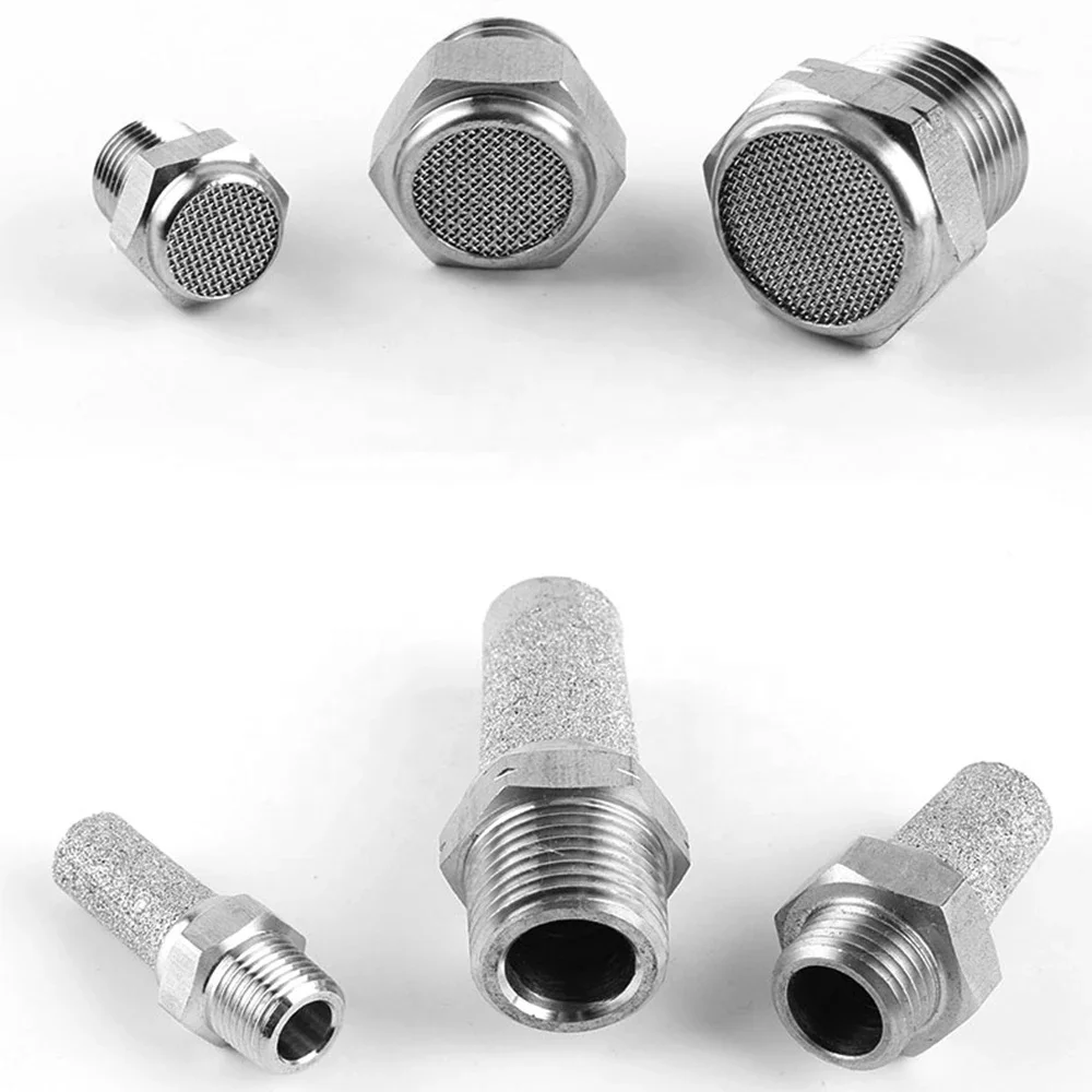 304 Edelstahl Schalldämpfer mit Flache Ende und Wies Ende BSL Serie G1/8 G1/4 G3/8 1/2 \