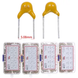 50V Capacitor cerâmico multicamadas Mixed Kit Box, 101 102 103 104 105 10pF 22pF 47pF 68pF 200pF 1nF 10nF 100nF 0.1uF 1uF 4.7uF 10uF