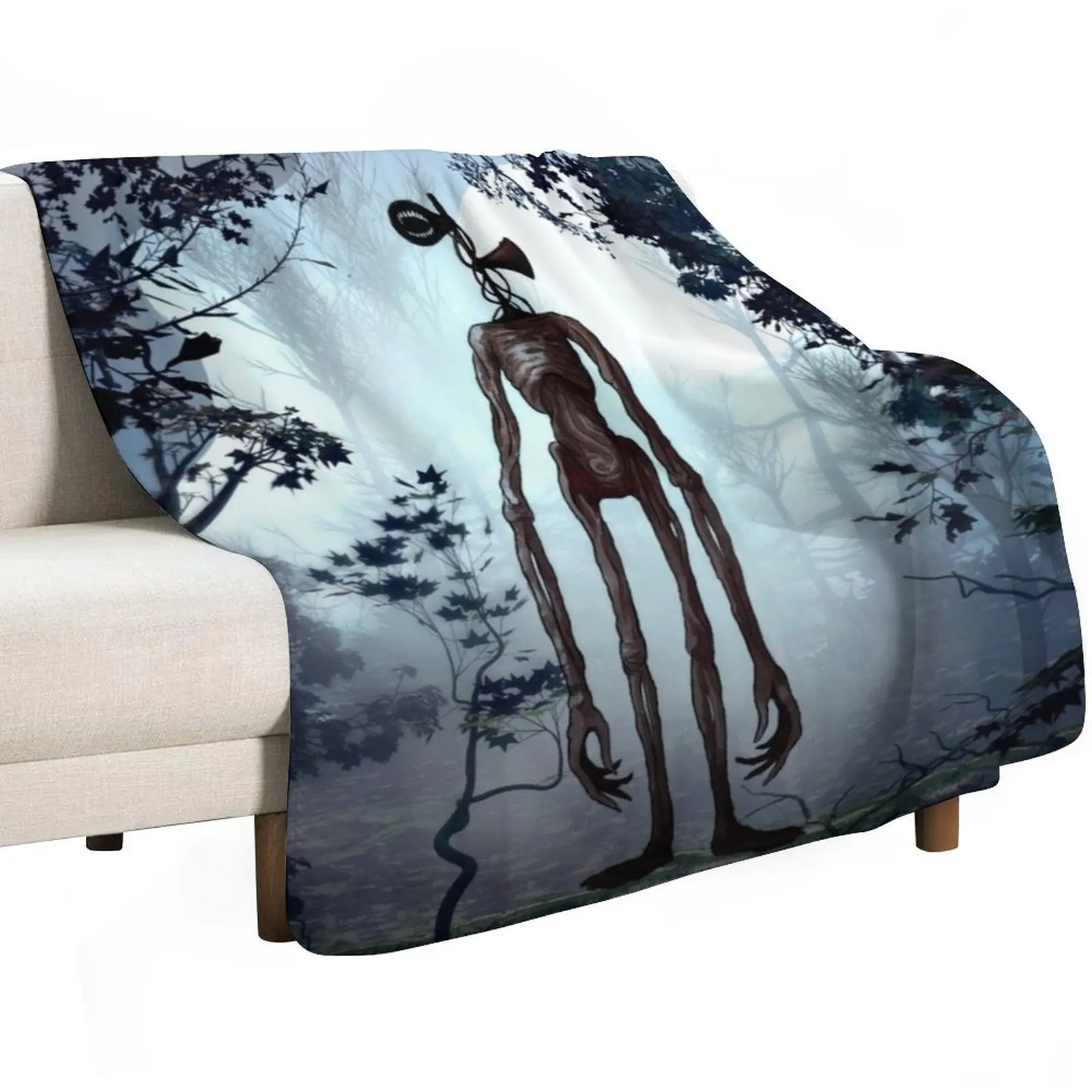 Siren head in dark forest Throw Blanket heavy to sleep Luxury St Cute Hairy Sofas Bed Fashionable Blankets