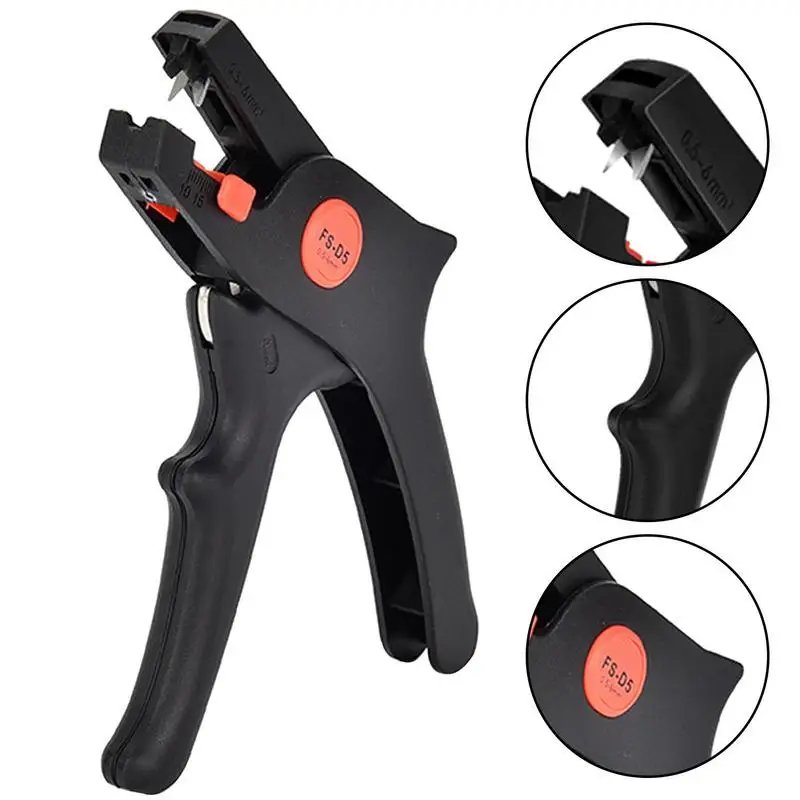 Wire Stripping Pliers Ergonomic Handle Wire Stripers Automatic Pocket Cable Stripping Tool Cable Stripper&Wire Stripper Fiber