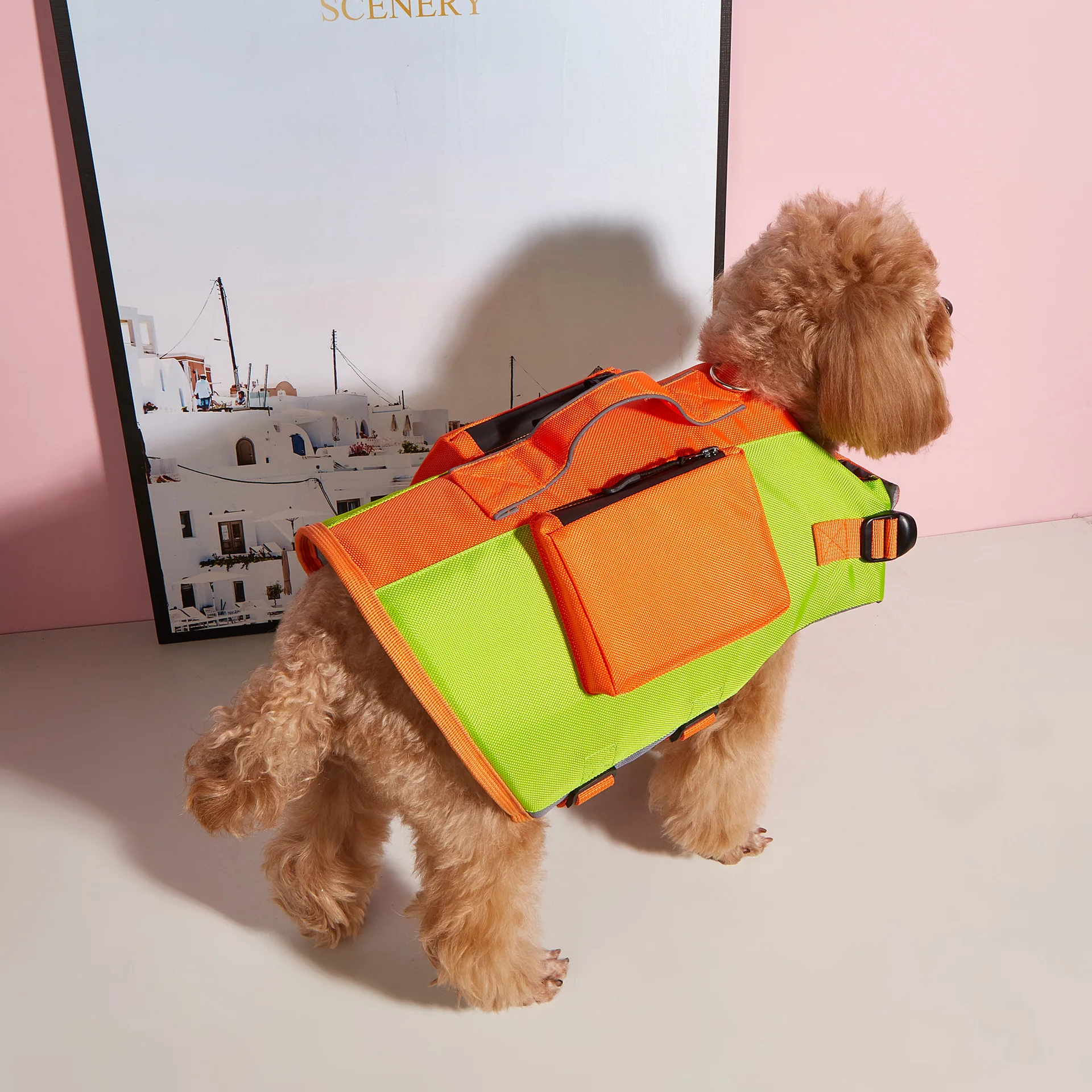 Pet Life jacket Dual Pocket Reflective Swimwear Dog Schnauzer Fadou Large Dog Life Vest High Buoyancy Swimwear