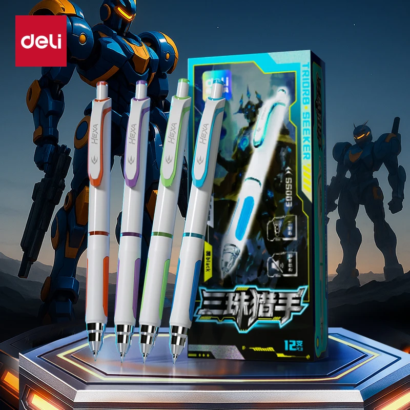 

Deli 4/8pcs 0.5mm Black Ink Quick-drying Gel Pens Office Supplies Stationery Signing Pen School Student Supplies Gift