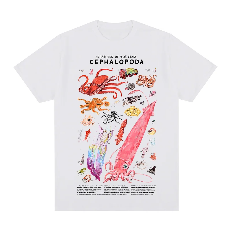 Cephalopoda Vintage t-shirt Molluscan Class Marine Animals Cotton Men T Shirt New TEE TSHIRT Womens Tops