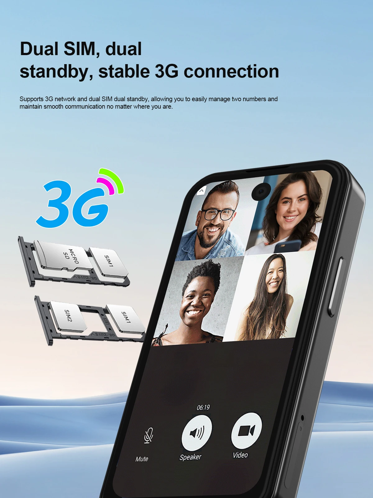 SERVO 17PRO MAX Mini Smartphone Android 8.1 3G WCDMA 3.75" Screen Dual SIM Standby 16GB ROM GPS WiFi Cute Small Mobile Phones
