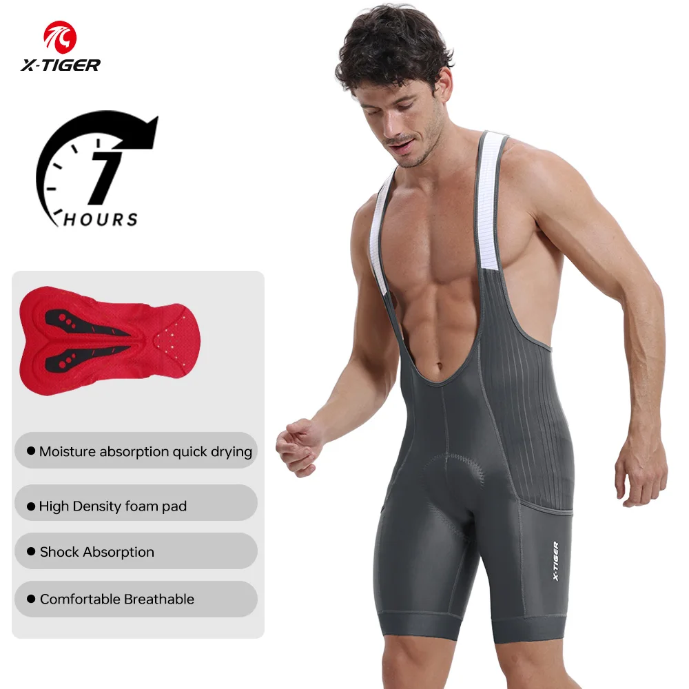 

Мужские велосипедные шорты X-TIGER с мягкой подкладкой для длительных поездок на велосипеде (до 7 часов), комфортные мужские велосипедные шорты для езды на велосипеде