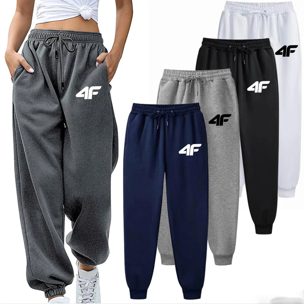 

Womens Sweatpants High Quality Casual Jogging Fitness Running Tracksuit Trousers Lady Street Fashion Trend Versatile Sport