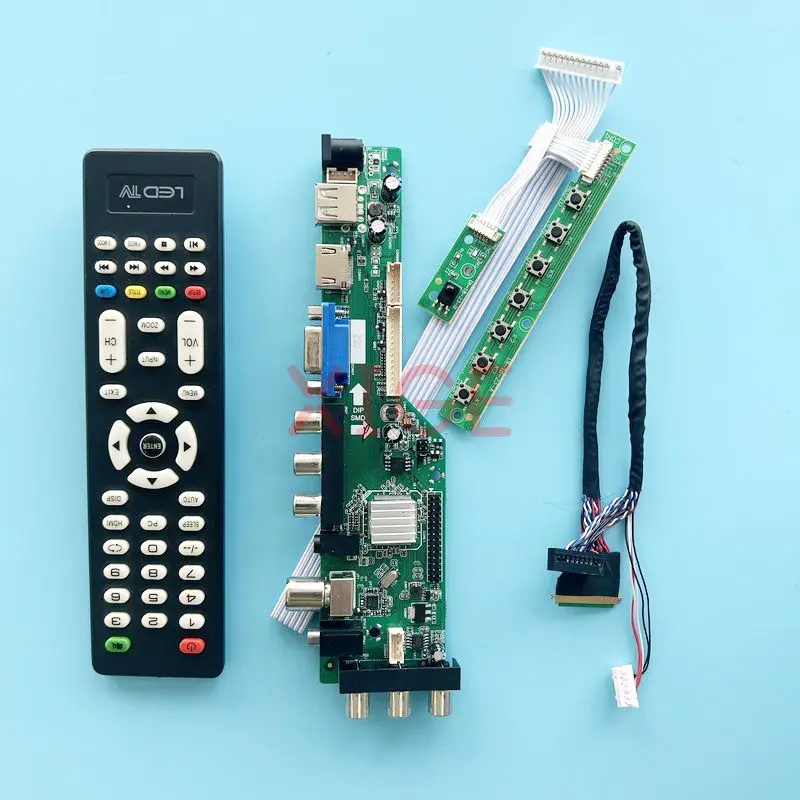 

Controller Board Fit LTN133AT17 LTN133AT27 40-Pin LVDS Laptop Display 1366*768 13.3" USB+DHMI+VGA+2AV DVB Digital Signal DIY Kit