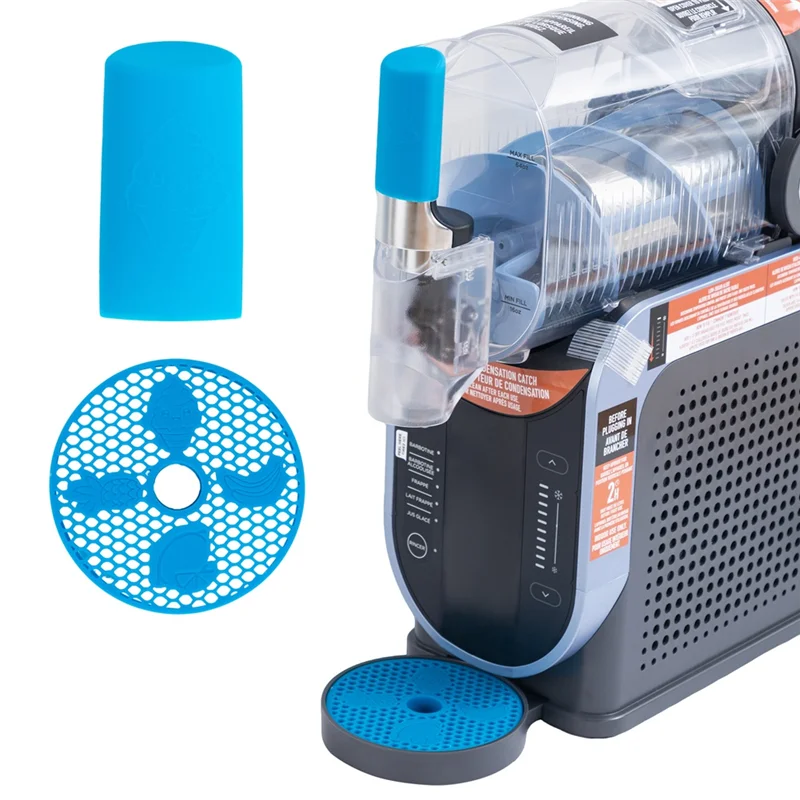 AT28-Handle Cover & Drip Tray Insert For Ninja Slushi Machine FS301/FS300 - Decorate Your Slushie Device-Anti-Slip Design