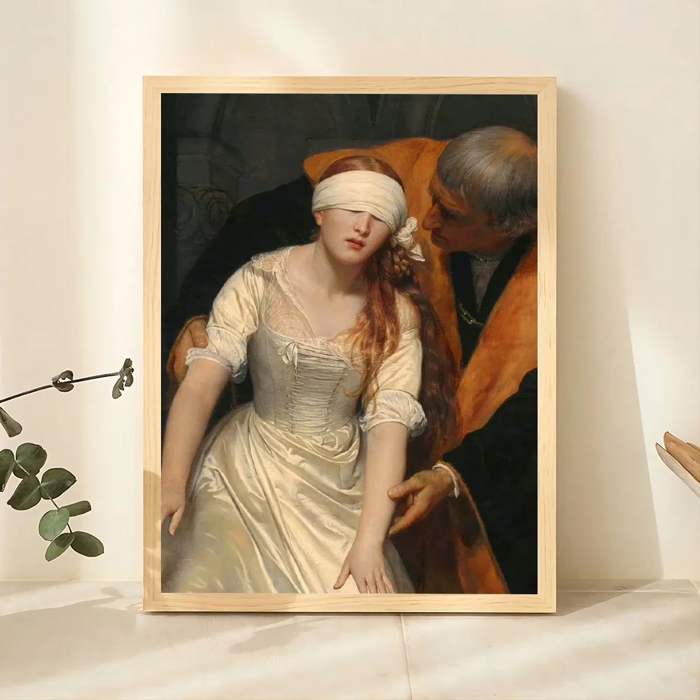 1pc Marie Antoinette Oil Painting Poster Bedroom Posters Bar Coffee Tube Art Hanging Paintings Living Room Decor