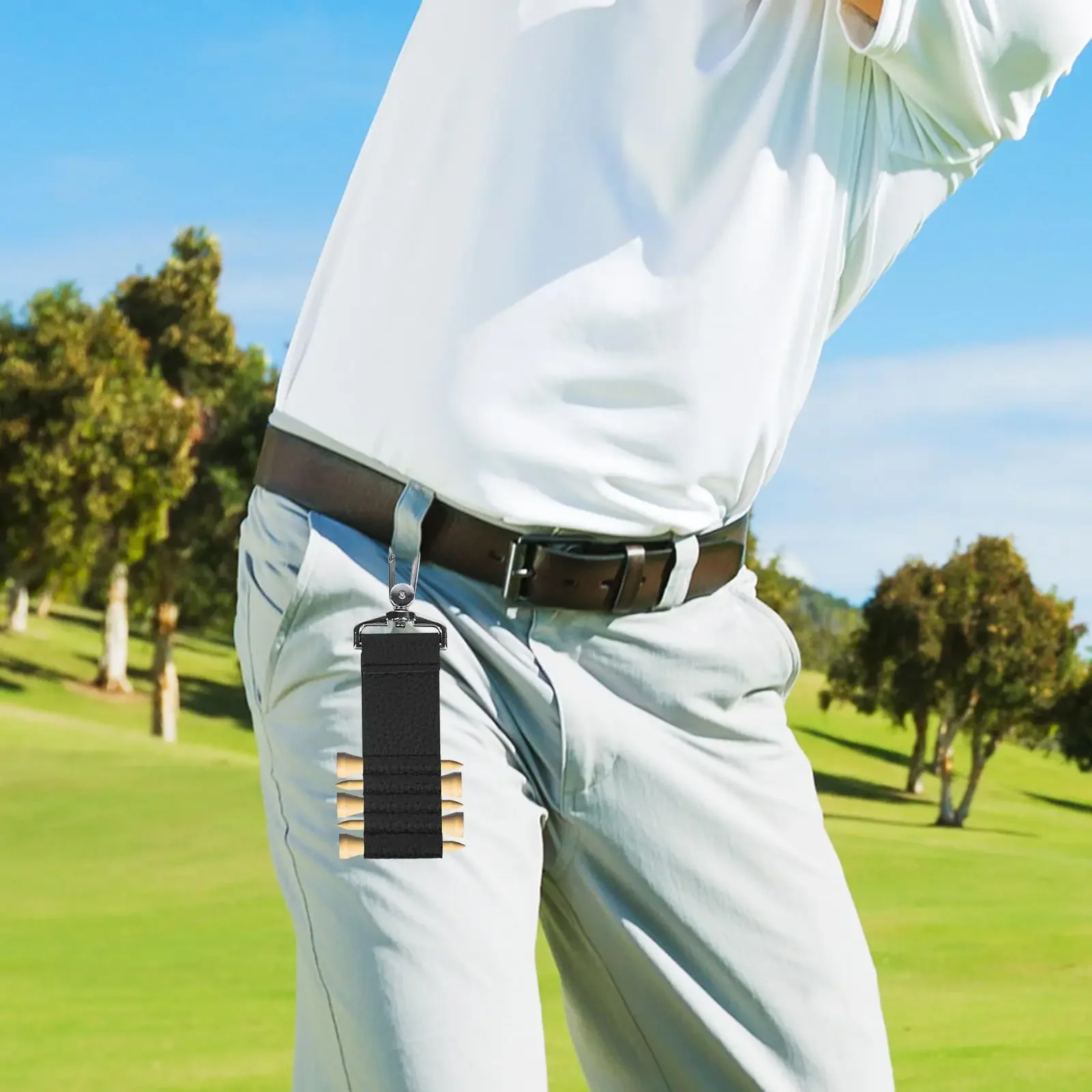 Custodia per viti per palline da golf Etichetta per telaio per sedile da golf Custodia per clip per palline da golf per esterni Borsa per chiodi da golf portatile