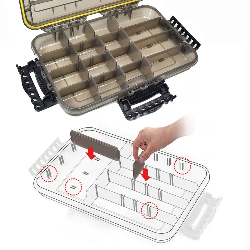 Waterproof Fishing Tackle Box Large Capacity Fishing Accessories Tool Storage Box Fish Hook Lure Fake Bait Box Fishing Supplies image 4