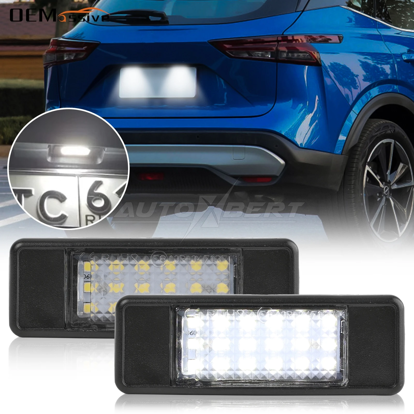LED لوحة الأرقام الخلفية الأبيض Canbus أضواء لوحة ترخيص لنيسان X-Trail قاشقاي باثفندر بريميرا جوك Teana فيرسا أرمادا