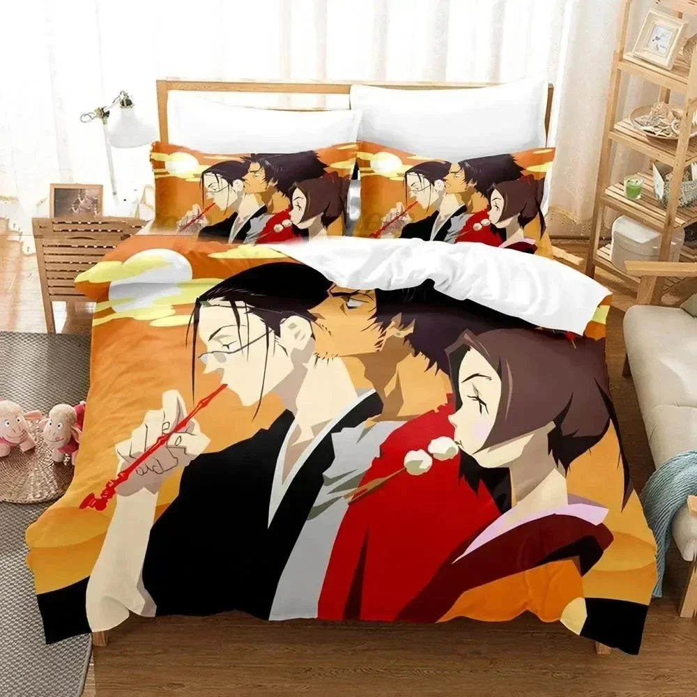 

New 3D Print Samurai Champloo Comfortable Duvet Quilt Cover Pillowcase Bedding Set Children Bedroom Decoration Home Textile
