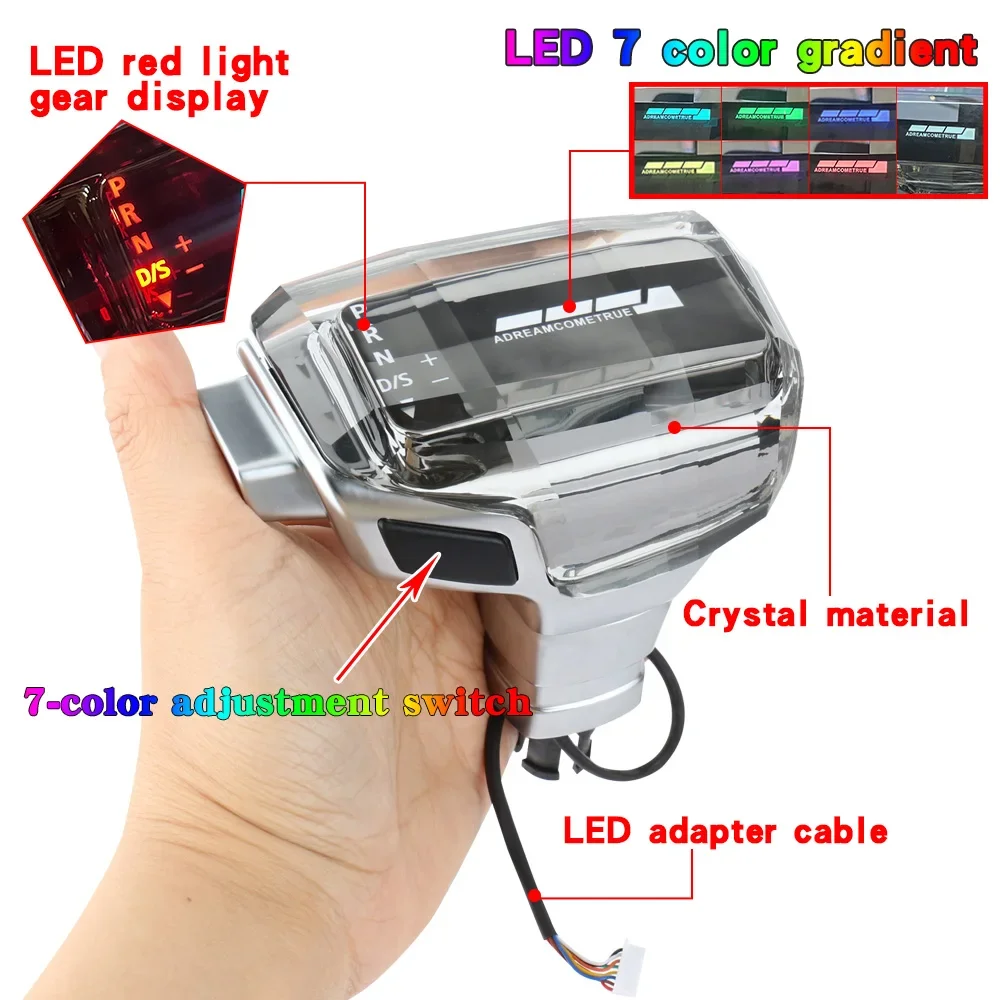 Crystal LED Gear Shift Knob for volkswagen Passat b8 Tiguan cc magotan golf bora sagitar accessories Gearbox Handle gear lever