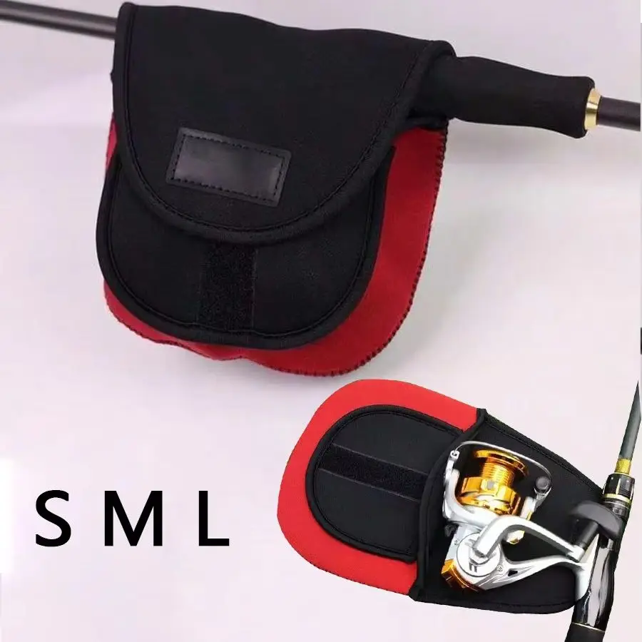 Fishing Storage Bag, Water-Resistant Reel Storage Bag, Fishing Reel Protective Cover, Fishing Reel Shaft Storage Pouch, Fishing Accessories, Double-Layer Spinning Reel Bag, Separate Arm Pocket