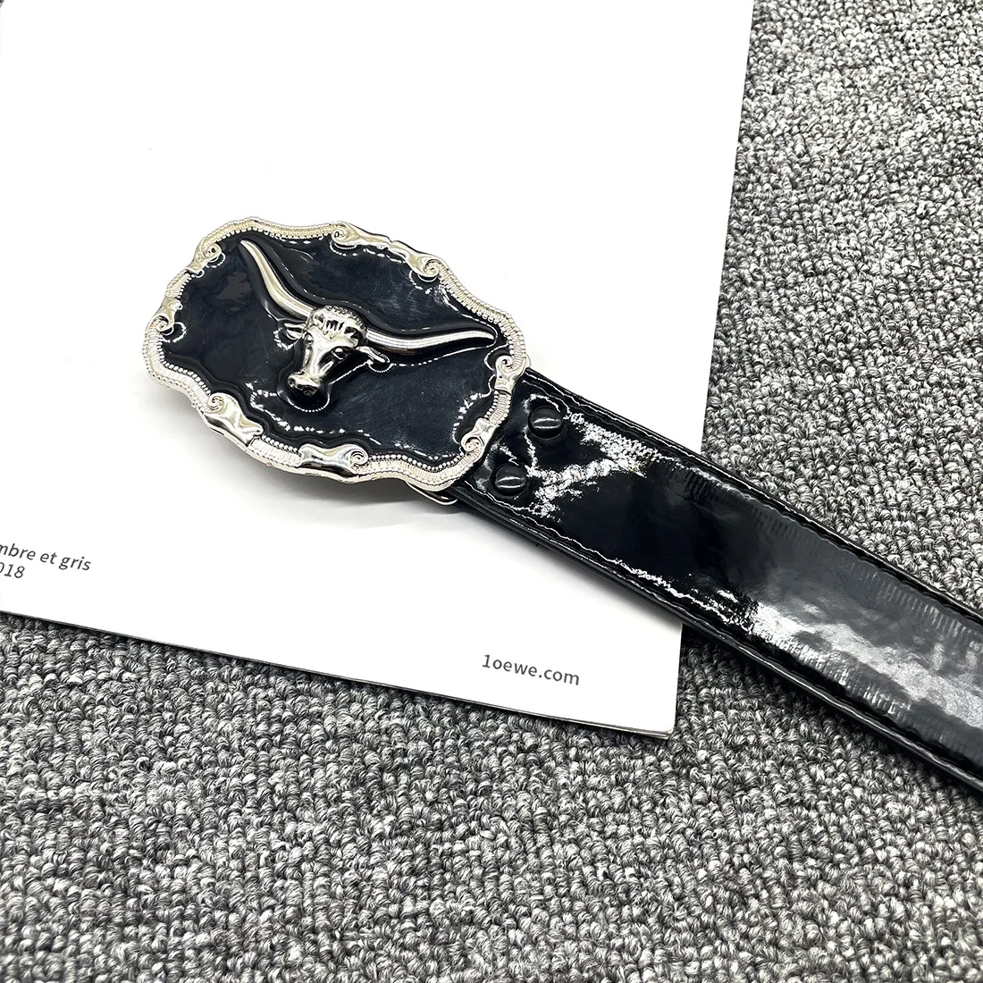 Riem Plus-size vintage riem met reliëf, poreus verstelbaar