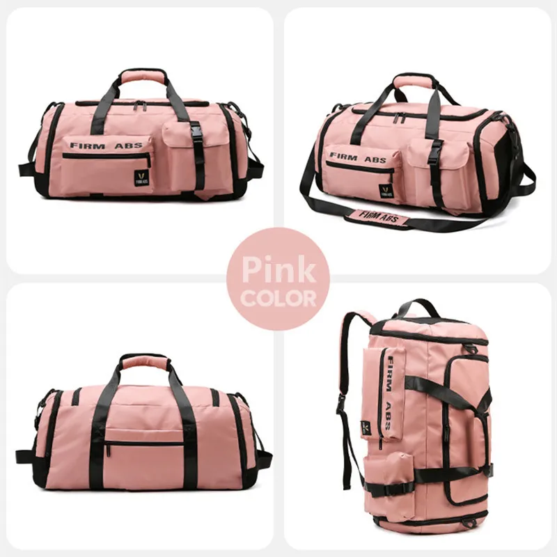 Bolso de viaje para mujer, bolsa de hombro de gran capacidad, impermeable, de nailon, para deportes, gimnasio, bandolera