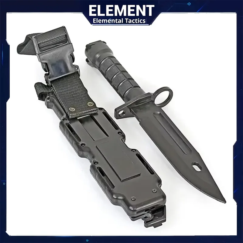 Flexible Rubber Training Knife With Sheath Soft Fixed Blade For Martial Arts Self Defense Practice Safe Dummy Prop