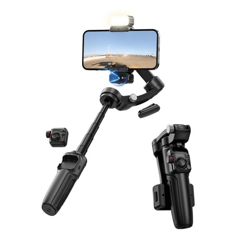 CYKE6 three-axis stabilizer, face tracking, follow-up live stream, mobile phone holder, selfie stick.