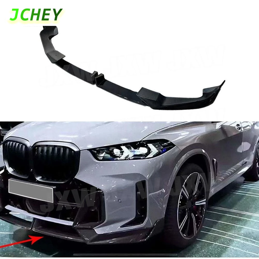 

JCHEY 2 шт./компл. ABS передний бампер, разделители губ, спойлер для BMW X5 G05 LCI M Sport 2023 + автомобильные обвесы, экстерьер