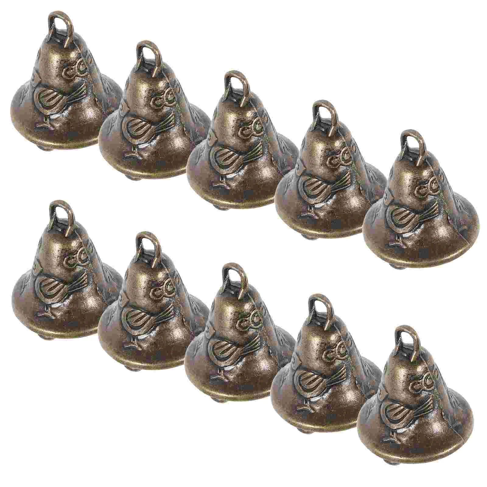 20 Pcs Bells and Wind Chimes Accessories Figurines Wireless Doorbell Vintage DIY Winechime Alloy Hanging Decors Ring The Jingle