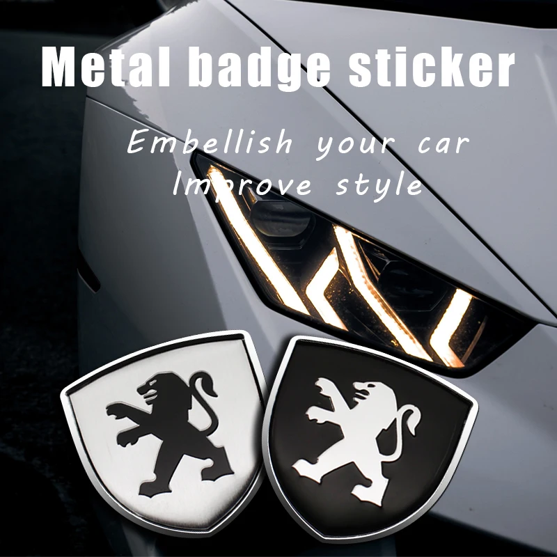 1/2Pcs Car Styling 3D Metal Sticker Body Badge Decor Decal per Peugeot 408 4008 3008 Rifter 5008 508 2008 208 301 RCZ 407 Emblem