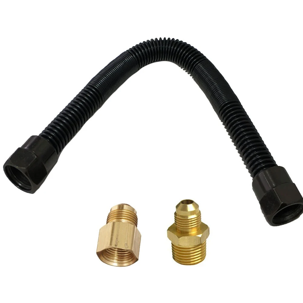 Flexible Gas Line Connector Kit 12 Inch OD x 38 Inch ID 24 Inch Hose for Fire Pits Compatible with Natural Gas and LP