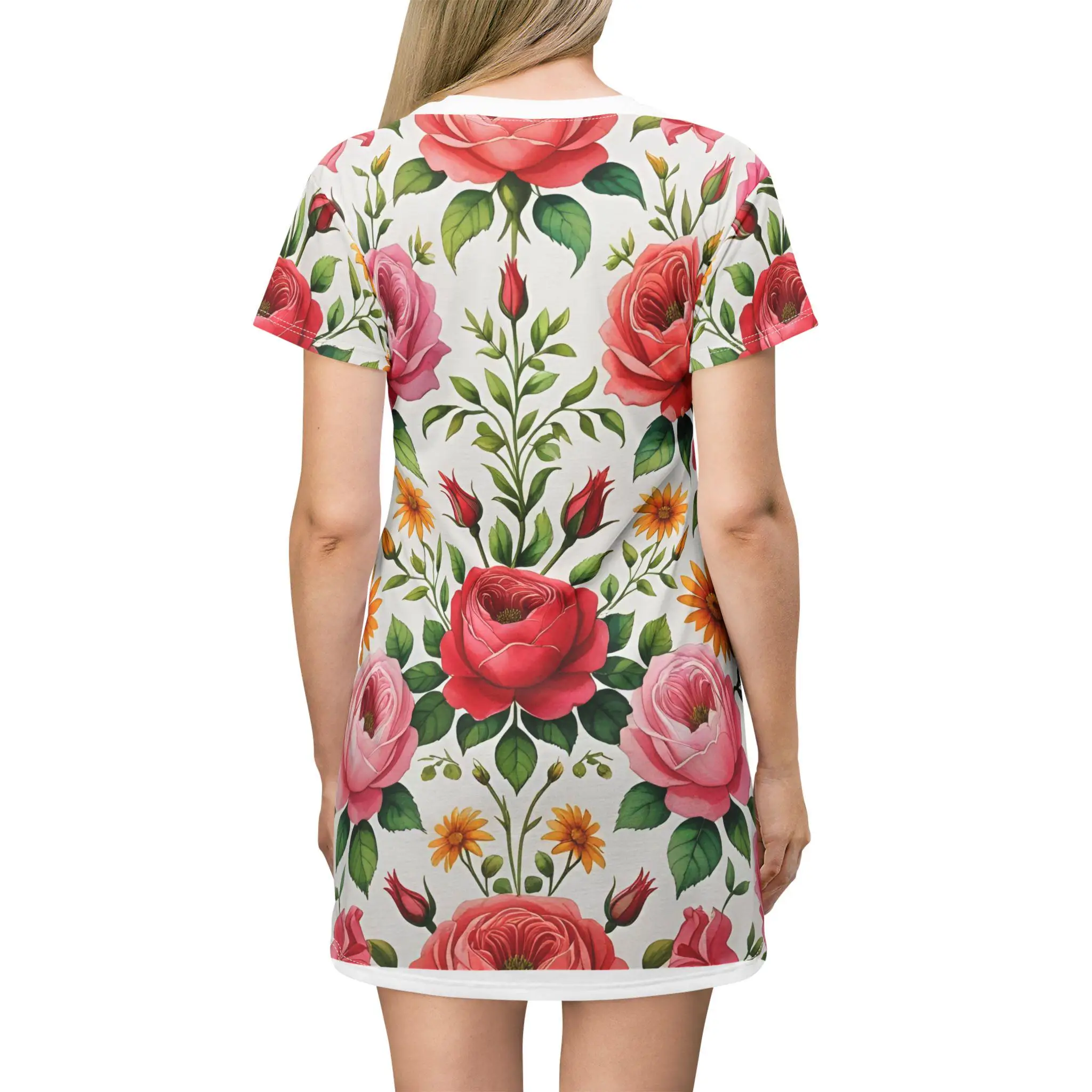 فستان تي شيرت بنمط الأزهار فستان ربيعي أنيق ملابس يومية ملابس غير رسمية ملابس عائلية متطابقة Y2k ملابس للسيدات #2