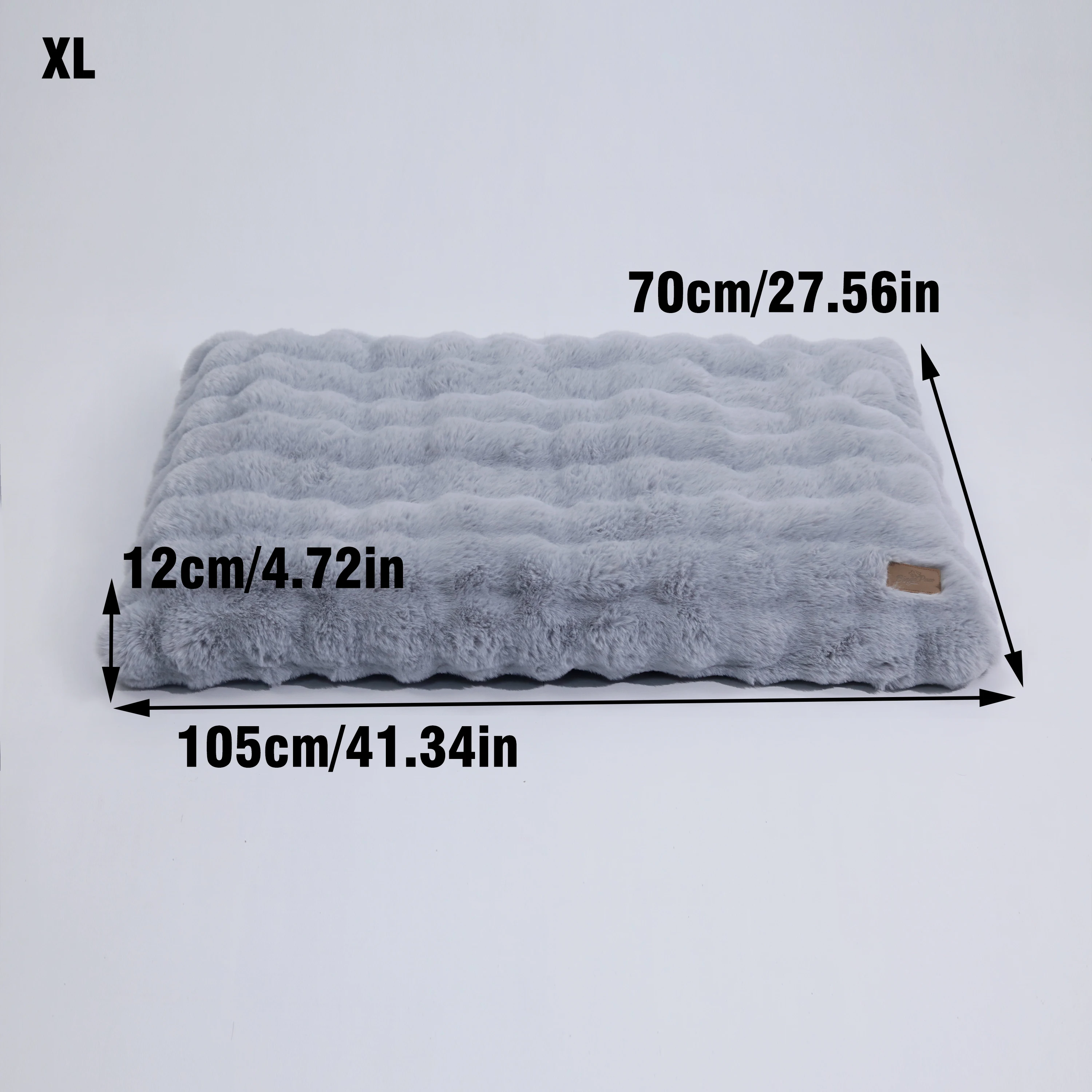 Fluffy Dog Crate Bed for Extra Large Dogs, Plush Faux Fur Crate Pad, Calming Anti Anxiety Dog Bed, Washable Soft Warm Crate