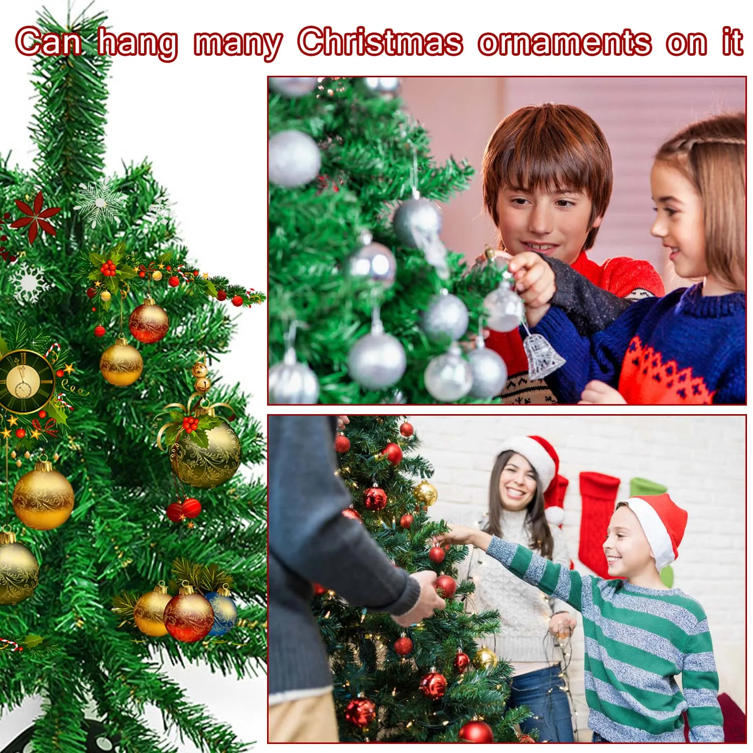 Small Artificial Christmas Tree with 60 Tips and Stand for Home Office Living Room Xmas Holiday Party Decorations