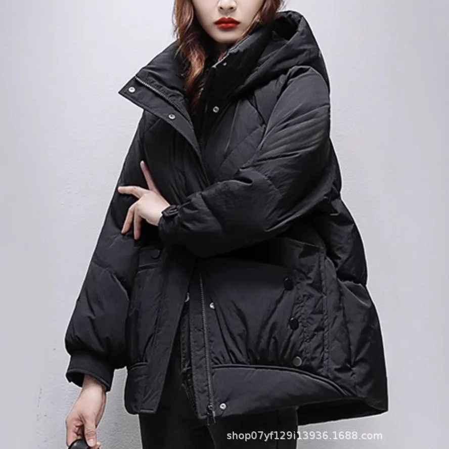 

Popular Cotton Clothes for Women in 2025 Winter New Style Solid Color Versatile Thick Super Good-looking Warm and Short