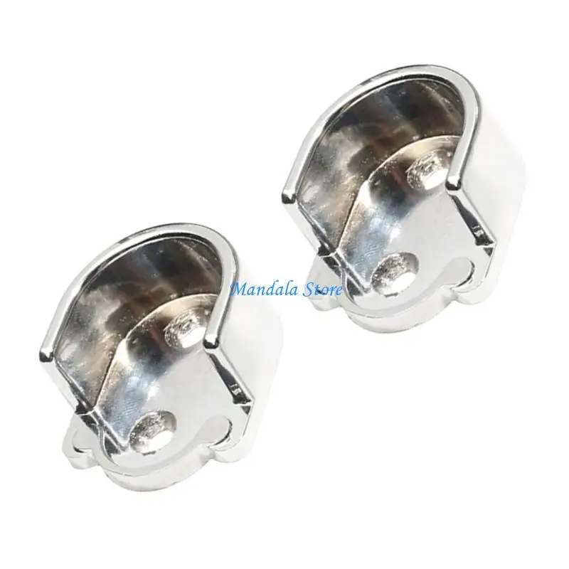 U2JC 2pcs Closet Rod Supports Holder Metal Mount Closet Clothes Tube Holder set