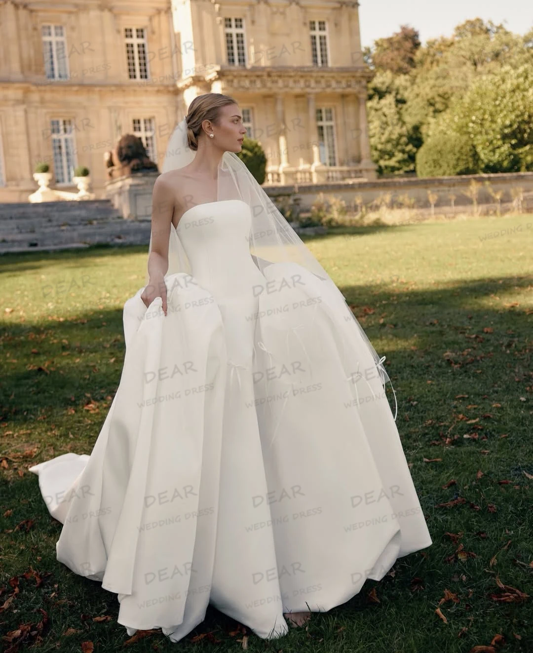 Luxury Fluffy Wedding Dresses Sexy A Line Women's Bridal Ball Gowns Satin Sleeveless Backless Customized Vestidos De Novia 2026