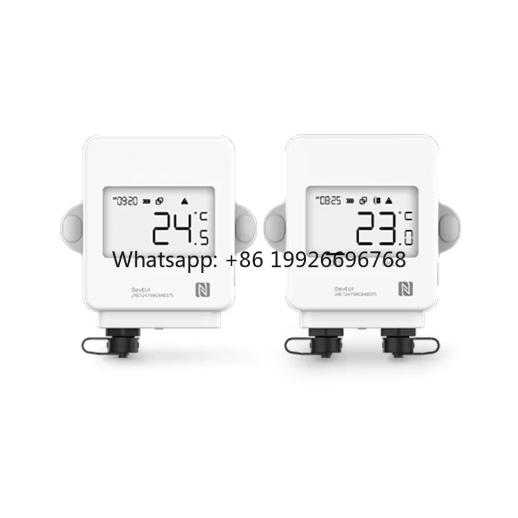 LoRaWAN Temp Sensor EN12830 HACCP Data Logger up to 7Y Life LCD NFC Cold Chain Pharma W/ -200~500C Probe Option