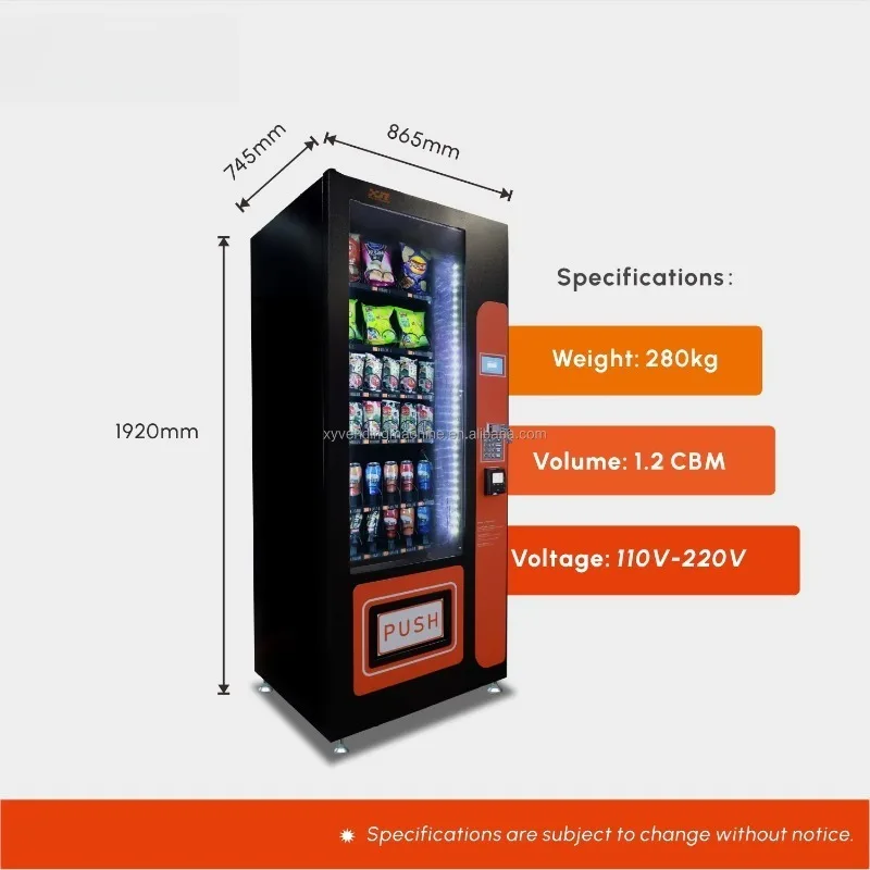 2026 Hot-selling small snack and beverage vending machines
