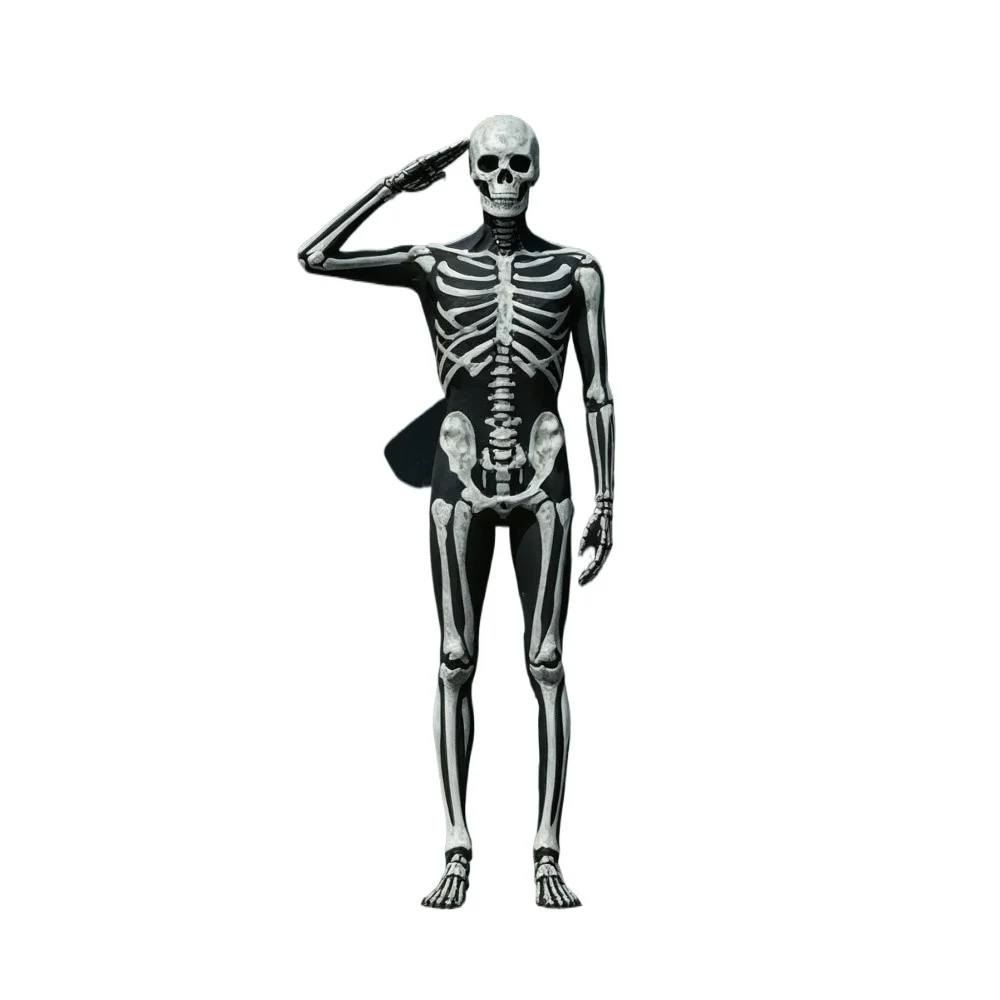 Kostium Halloween Szkielet Czaszka Śmierć Horror Dla Dorosłych i Dzieci Kombinezon Rajstopy Przebranie Szkielet Cosplay Rodzinny Strój Maska Zentai — 2