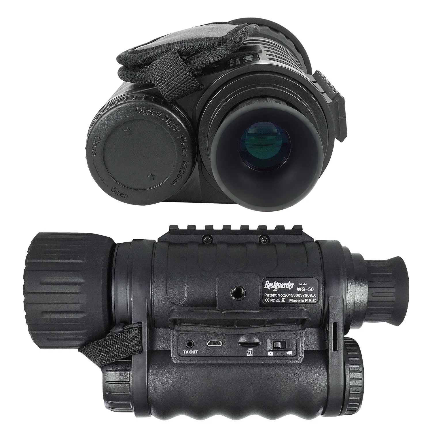 WG-50 Plus IR Monocular Night Vision 12MP Digital 5X Zoom Portable Hunting Telescope 1150ft Night Range with 64GB