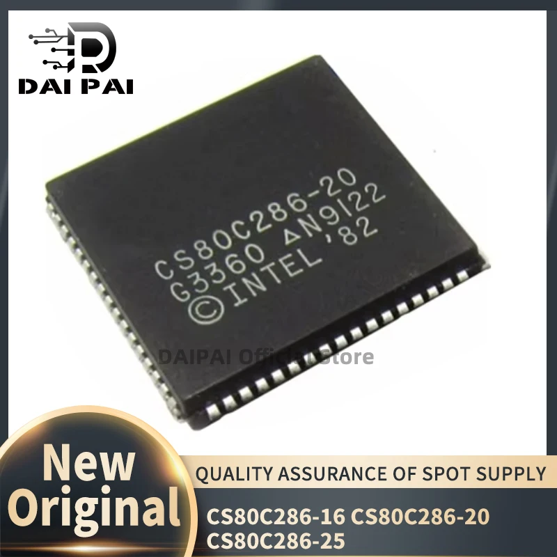 (5Pcs/Lot) 100% New original CS80C286-16 CS80C286-20 CS80C286-25 CS80C286 16 20 25 PLCC68 Chipset
