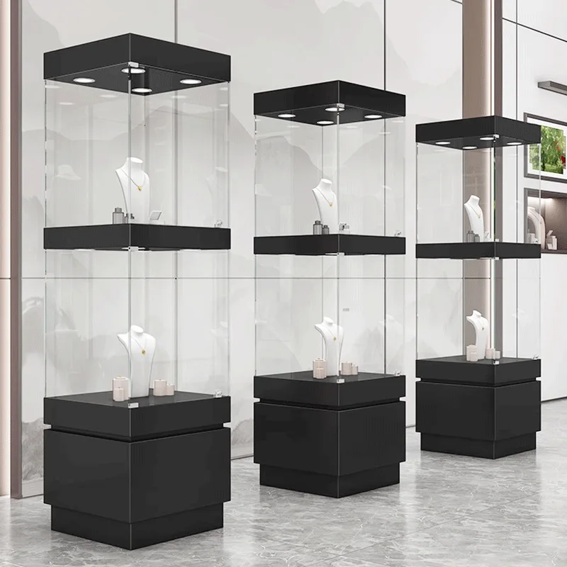 Glass display cabinets, museum baking paint counters, jewelry display cabinets, shopping mall exhibition glass cabinets