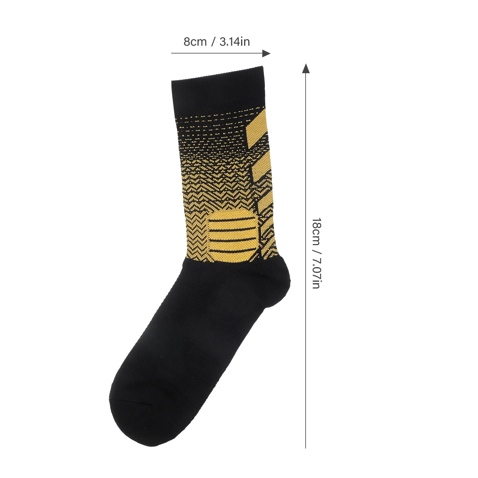 زوج واحد من الجوارب الرياضية المبطنة عالية الأداء لمنتصف الساق وممتصة للعرق للرجال أثناء الجري والتدريب في الهواء الطلق