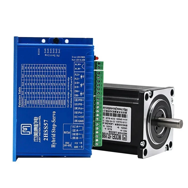 57J1880EC-1000-LS-SCG+2HSS57-N-SC Great price Nema 23 closed loop stepper brake motor with encoder