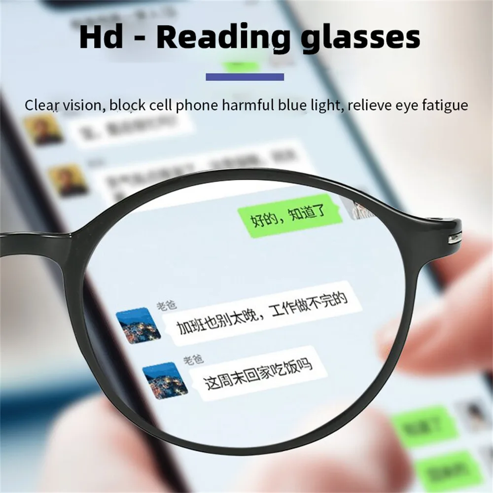 Elbru Diopters 0+1+1.5+2+2.5+3+3.5+4 Anti Blue Light Reading Glasses Women Men Ultralight Presbyopia Eyeglasses Unisex Goggle