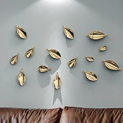 Modern Resin Abstract Leaf Wall Hanging Porch Decoration Irregular Art Leaf Wall Hanging Pendant Living Room Bedroom Decoration