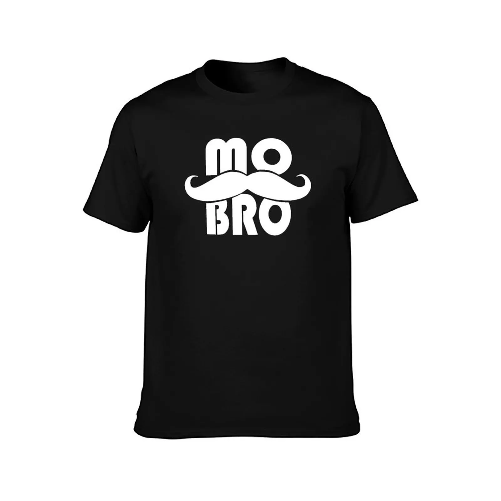 MO BRO design for the magnificent men with mustaches T-Shirt, Summer Casual Cotton Tee, Oversized Streetwear Tops, 100% Cotton