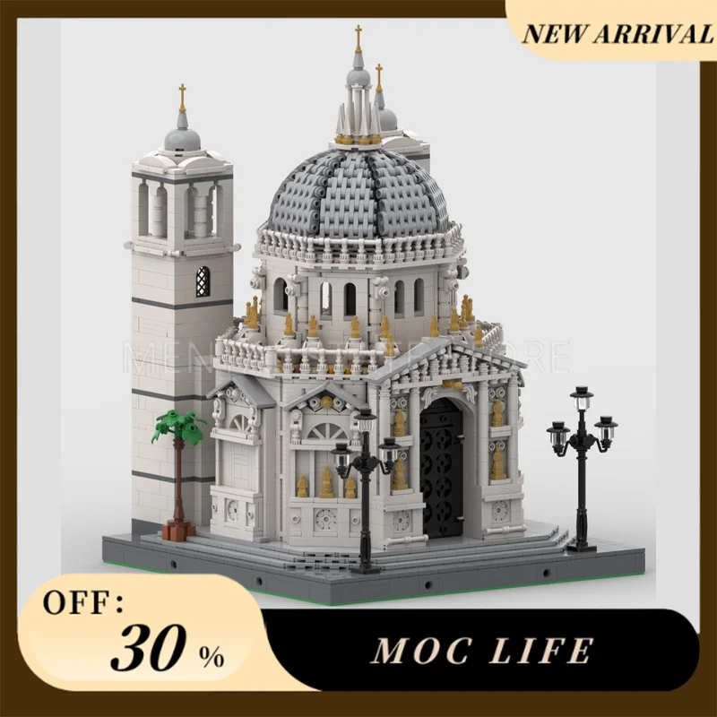 [4064 Buah] Set Blok Bangunan Kreatif Katedral Santa Maria MOC Kustom Mainan Edukasi STEM Kit Model Konstruksi DIY