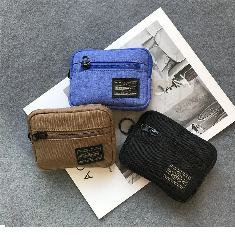 Trendy Wallet for Man Zipper Short Coin Card Bag Mini Key Storage Purse Traveling Portable Small Bags 2023 New