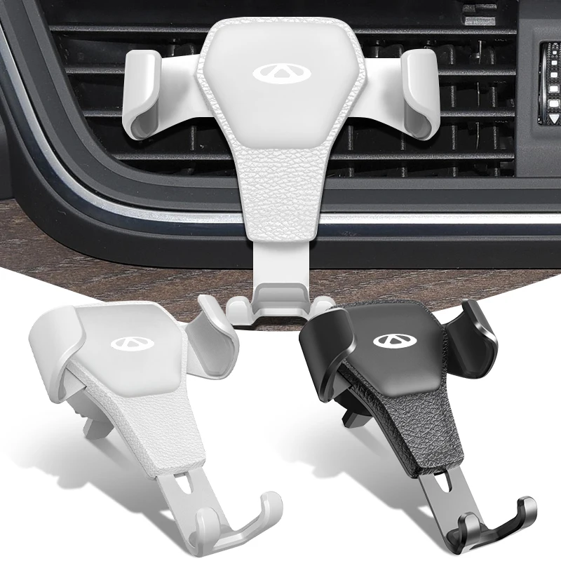 

Gravity Car Badge Phone Holder Bracket Air Vent Clips Mount Stand Car Accessories For Chery Fulwin QQ Tiggo 3 5 T11 A1 A3 Amulet
