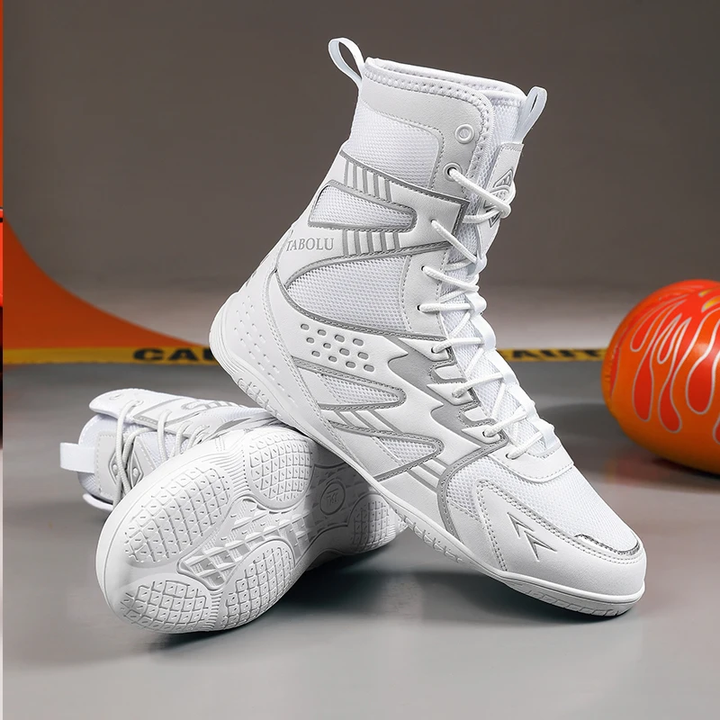 Men Boxing Shoes 2026 Professional High Top Fighting Classic Training Wrestling Shoes Mesh Breathable Gym Boxing Squats Sneakers